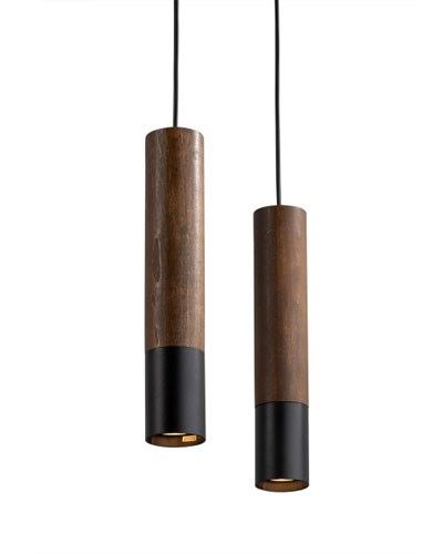 Світильник "ГЛЕЙЗ Wood" 40588 чорна структура - горіх (2 л.)