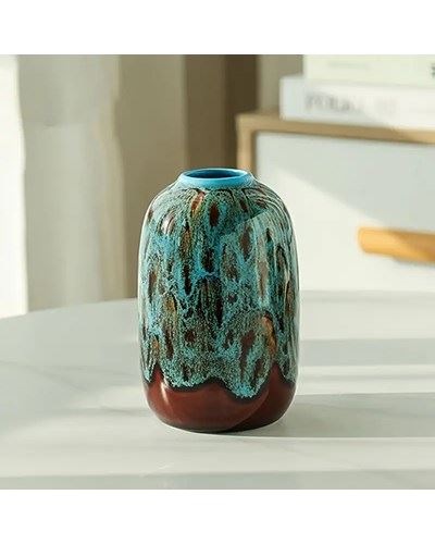 Ваза керамічна, п'ятниста. Овал, 15,5х9,5см