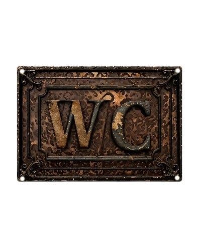 Табличка металева WC, 30х20 см