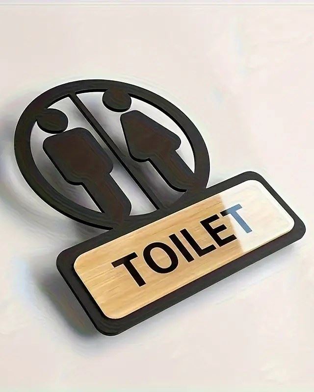 Табличка акрилова Toilet, самоклейка, 15х13 см