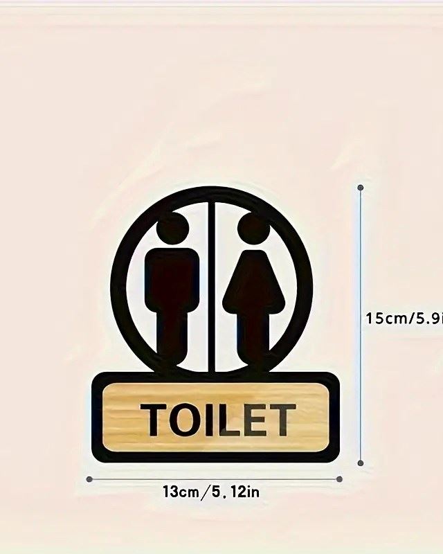 Табличка акрилова Toilet, самоклейка, 15х13 см