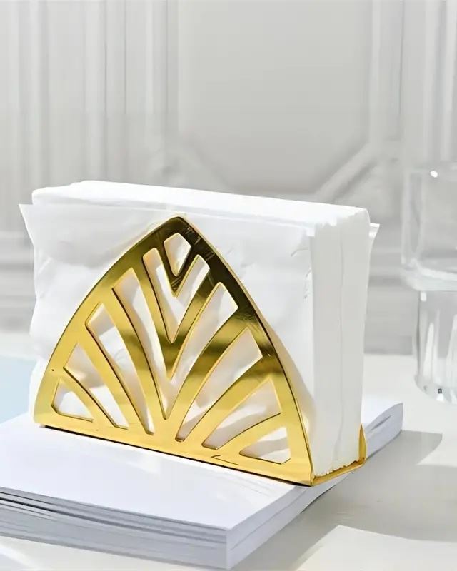 Серветниця металева Лист( тип В), 13х9х4 см, золота