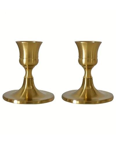 Свічники (2 шт) Свято, 7х6,5 см, золоті, 3007030