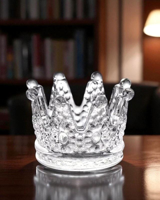 Попільничка Корона скляна, прозора