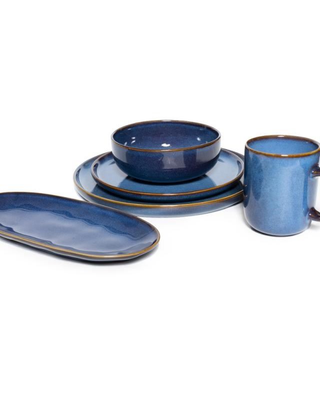 Чашка Neware reacive glaze, кераміка, синя, 400мл