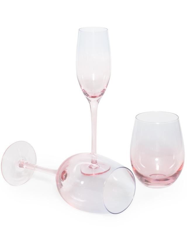 Келихи винні (4 шт) Pink Ombre, 600 мл, блакитно-рожеві