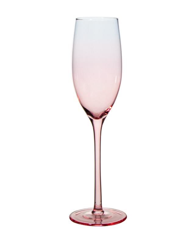 Келихи для шампанського (4 шт) Pink Ombre, 250 мл, блакитно-рожеві