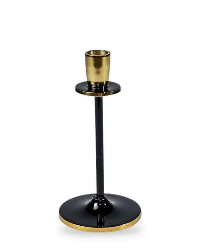 Свічник Noir Elegance, алюміній, чорний, 19,5 см