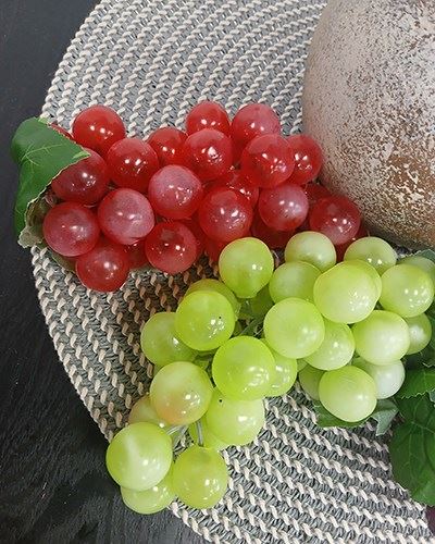 Штучний фрукт Виноград, 16см, рожевий/ зелений/ синій